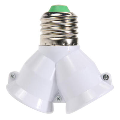 

2 in 1 E27 Lamp Socket Splitter Adapter Light Bulb Base Stand Holder