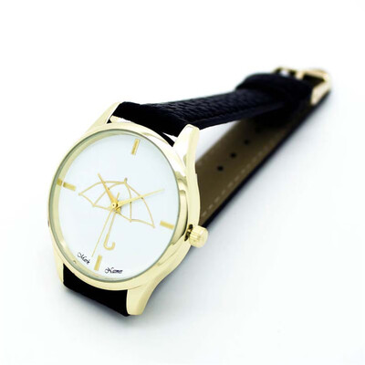 

Womens Watches Bayan Kol Saaty Fashion Umbrella Style Leather Montre Femme Acier Inoxydable Relojes Para Mujerr Lovely Clock40