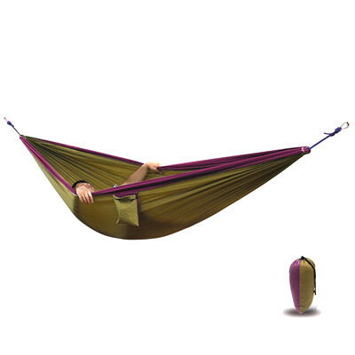

New Double Person Travel Camping Nylon Fabric Parachute Hammock Sleep Swing