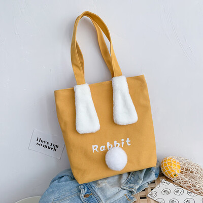 

Tailored Women Fashion Canvas Rabbit Coin Plush Shoulder Messenger Casual Handbag Bags