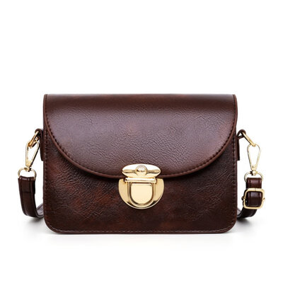 

Fashion Women Solid Color Square Adjustable Faux Leather Crossbody Shoulder Bag