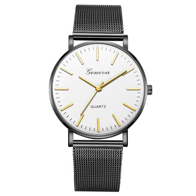 

Gobestart Fashion Casual Unobtrusive Simple Single Business Net With Strap Mens Watch