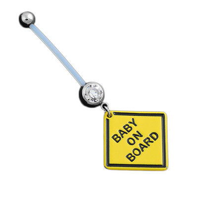

Stainless Steel Boby On Board Belly Ring Navel Bell Button Ring Body Piercing