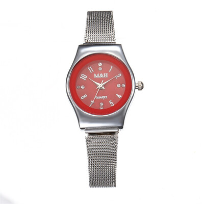 

Stainless steel digital scale mesh with alloy ladies quartz watch fine strap watch female models