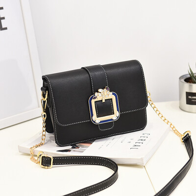 

Baggage ladys small square bag with one shoulder inclined to the Korean version of Collision Ins super-popular fashion Baitao Chi