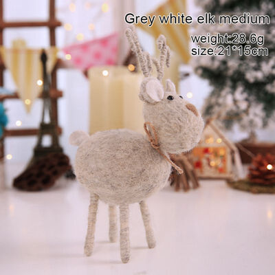 

Christmas Decoration Innovative Wool Felt Handmade Deer Doll Gift Hotel Shopping Mall Window Wedding Home Decoration Accessories