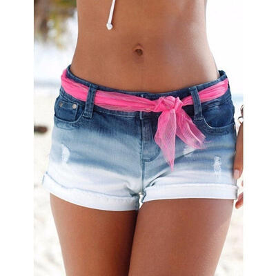 

Sexy Women Ladies Summer Ripped Womens High Waisted Stonewash Denim Shorts Jeans Beach Hot Pants