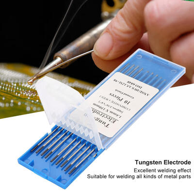 

Greensen 10 pcs Purple Composite Tungsten Electrode Head Tungsten Needle TIG Tungsten Rod 16150mm