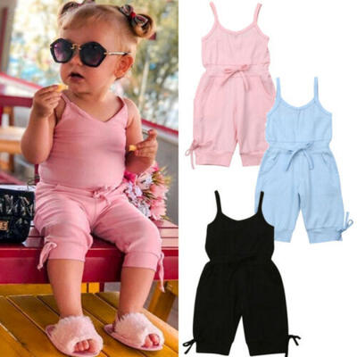 

Toddler Kids Baby Girl Summer Dungarees Bib Pants Romper Overalls Outfit Clothes