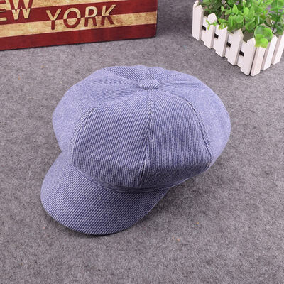 

Hat Female Autumn&Winter Chao Baitao British Beret retro wool octagonal hat Japanese fashion duck tongue hat
