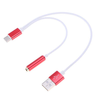 

Type-C Audio Charging Cable 2 in 1 Charger Earphone Audio Cable Adapter