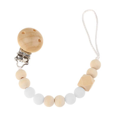 

Silicone Beads Pacifier Clip Cute Baby Teethers Necklaces Chew Toy Gifts