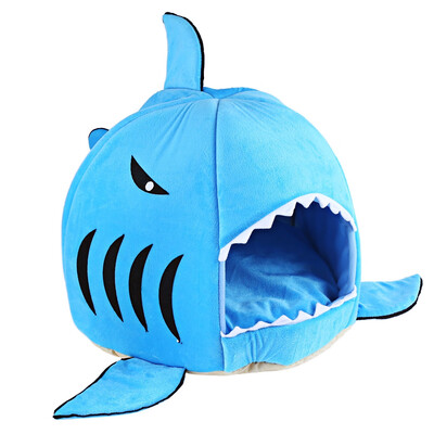

Lovely Soft Shark Mouth Shape Doghouse Pet Kennel with Cushion