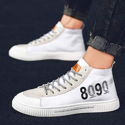 

Summer high-top canvas shoes Korean version of the trend of wild casual tide shoes net red breathable cloth shoes mens shoes