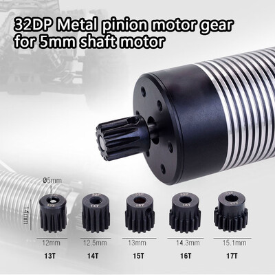 

Siaonvr SURPASSHOBBY 5Pcs 5mm 32DP 13T-17T Pinion Motor Gear for 18 RC Car Motor