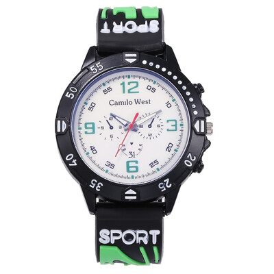 

New hot mens sports silicone watch student casual outdoor quartz watch mens section