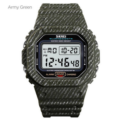 

SKMEI Mens Digital Sports Watch Waterproof Tactical Wristwatch With LED Backlight