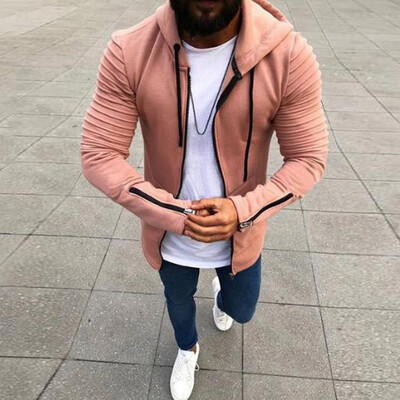 

Mens Hoodie Sweatshirt Gym Jacket Hooded Zip Up Pullover Jumper Coat Outwear