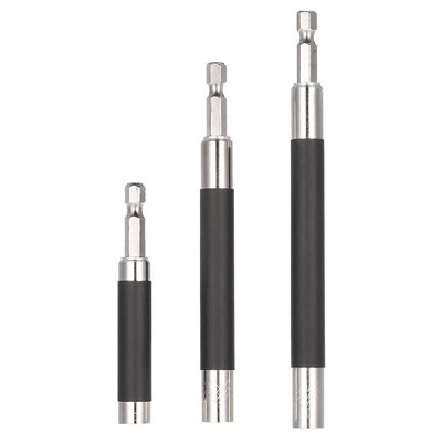 

3pcs 14" 80120140mm Hex Shank Quick Release Magnetic Screwdriver Extension Bit Holder Connection Rod Adapter Sleeve