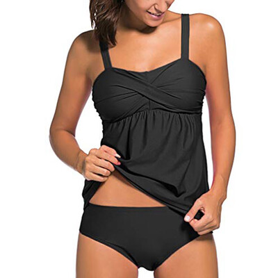 

Roseonmyhand Women Tankini Sets With Boy Shorts Ladies Bikini Set Swimwear Push-Up Padded Bra