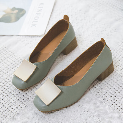 

Grandma Shoes Fairy Retro Soft Leather Evening Shoes Flat-soled Shoes Womens Single Shoes Shallow-mouthed Baitao 19 Bean Shoes