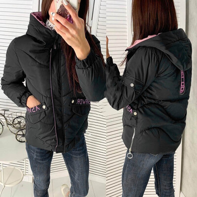 

Tailored Women Winter Hooded Warm Thick Outerwear Coat Slim Cotton-padded Jacket