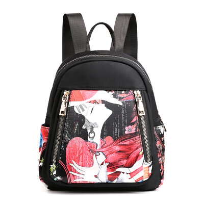 

Oxford double shoulder bag leisure fashion printing small backpack canvas bag national style backpack woman shoulde