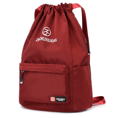

Tailored Fashion Womens Simple Style Drawstring Large Capacity Nylon Backpack Travel Bag