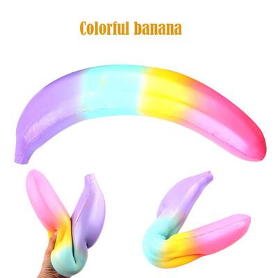 

Siaonvr Lovely Stress Reliever Large Banana Super Slow Rising Kids Squeeze Toys