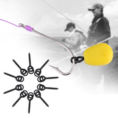 

Greensen 10Pcs Steel Fishing Pop Up Pegs Baits Screws With Link Loop Terminal Tackle Accessories