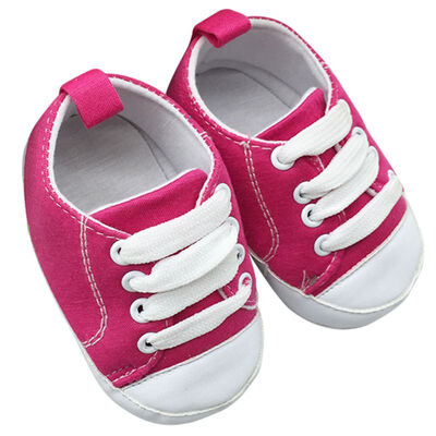 

Sports Sneakers T-tied Infant Toddler Soft Soled Anti-slip Newborn Baby Canvas Crib Shoes