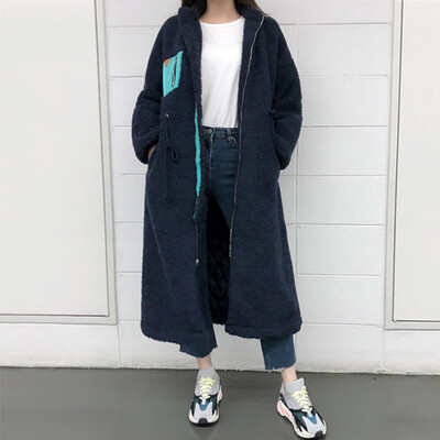 

Roseonmyhand Fashion Womens Winter Patchwork Jacket Coat Warm Long Sleeves Plush Overcoat