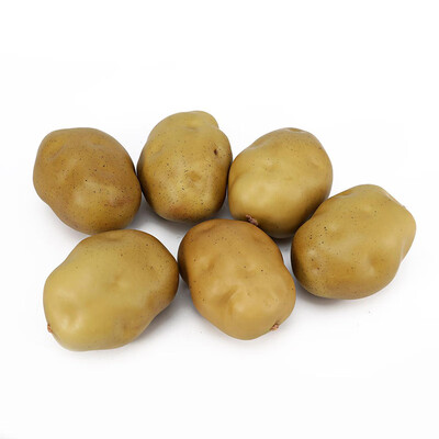 

Plastics Artificial Potato 6pcs Reusable Photographic Props 9565Cm Shop Decor