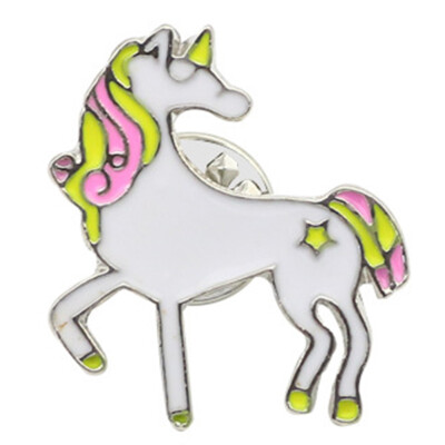 

Newest Cartoon Unicorn Brooch Denim Jacket Pin Coat Animal Accessories ChildrenS Brooch