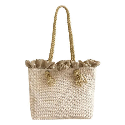 

Retro Summer Women Large Straw Shoulder Bag Lady Casual Beach Handbag Totes