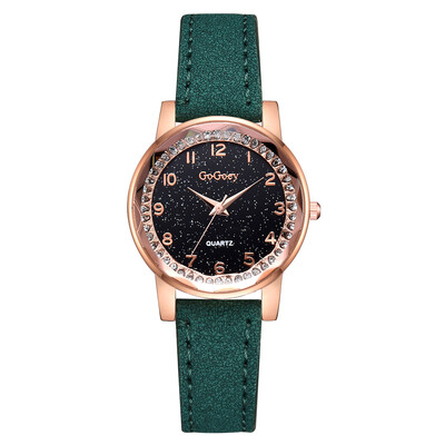 

Fashion ladies exquisite quartz watch digital tick net red matte pu leather watch