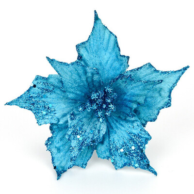 

Artificial Christmas Flowers Glitter Fake Flowers Merry Christmas Tree Decorations Xmas Ornament