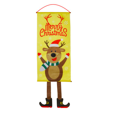

〖Follure〗Christmas Fabric Hanging Flags Wall Atmosphere Dress Up Home Party Ornament