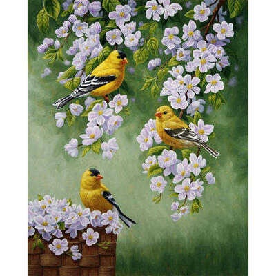 

5D DIY Diamond Painting Bird Flower Cross Stitch Embroidery Rhinestones Kit