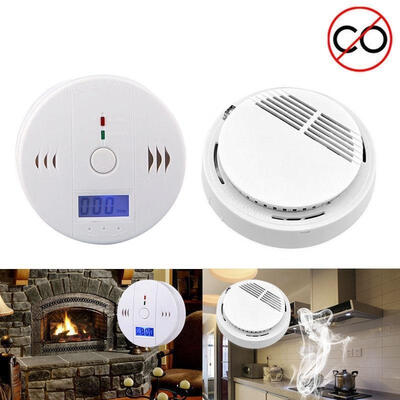 

Carbon Monoxide And Smoke Detector Combo Alarm Sound Gas Sensor Battery Operated