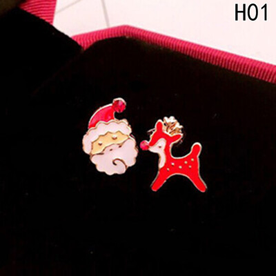 

Elk Earrings Christmas Tree Snowman Deer Christmas Series Earrings Female