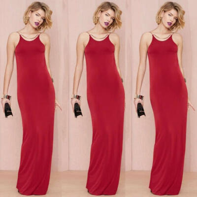

US Womens V-Neck Floor Length Evening Dresses Maxi Party Dresses
