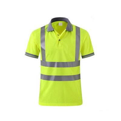 

T-shirt Work Safety Clothing Workwear Dry Fit T-shirt Short Sleeve Reflective Safety Shirt Breathable