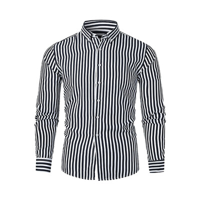 

Tailored Mens Autumn Winter Casual Slim Striped Long Sleeve Shirts Top Beach Blouse