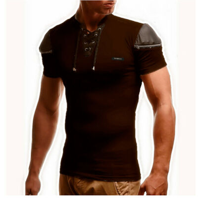 

SUNSIOM Men Slim Fit O Neck Short Sleeve Muscle Tee Shirts Casual T-shirt Tops Blouse
