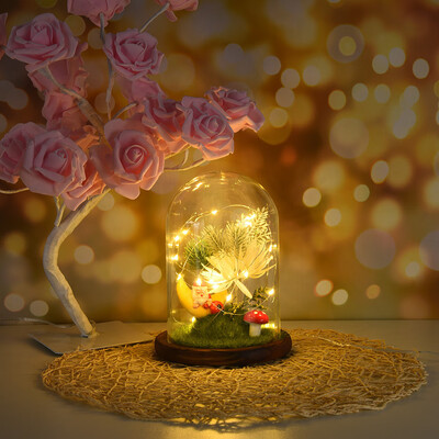 

〖Follure〗Copper Wire Lamp Microscopic Scene Home Decoration Ornaments Santa Claus Moon