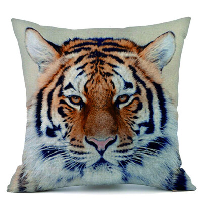 

〖Follure〗3D Tiger Lion Sofa Bed Home Decoration Festival Pillow Case Cushion Cover