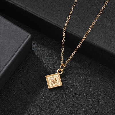 

Vintage Gold Heart Round Star Pendant Necklace For Women Korean Eye Best Friend Necklace For Women Fashion Bohemian Jewelry