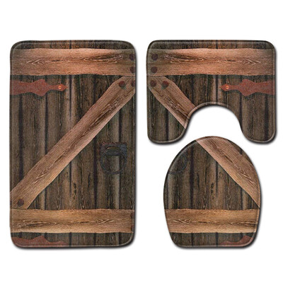 

Gobestart 3pcs Non-Slip Bath Mat Bathroom Kitchen Carpet Doormats Decor