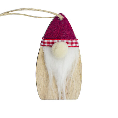 

Siaonvr Christmas Decoration Wooden Felt Santa Claus Pendant Christmas Tree Ornaments